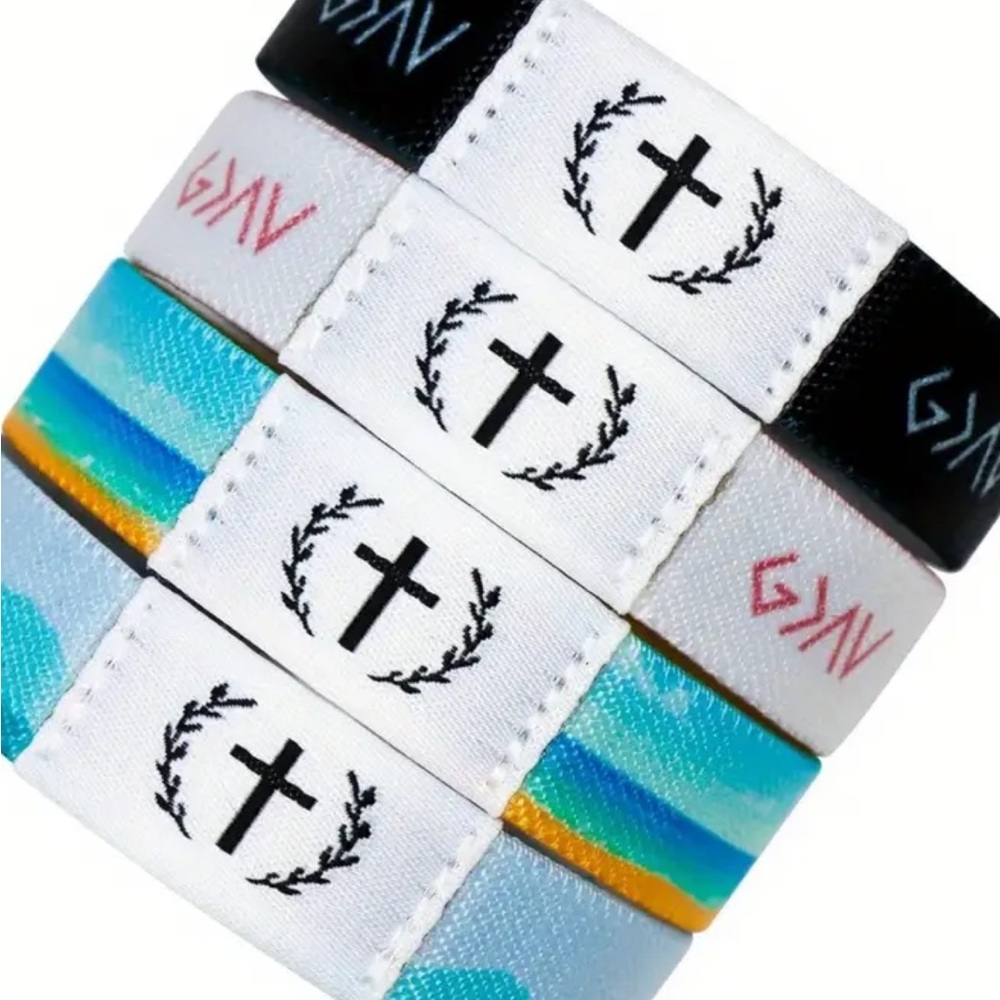NEW daily bible verse smart phone compatible Wristbands -STRIPED CHILD OF GOD